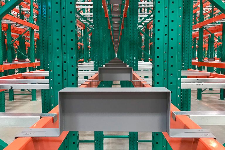 Flue Space Pallet Back Stops for pallet rack systems in a warehouse