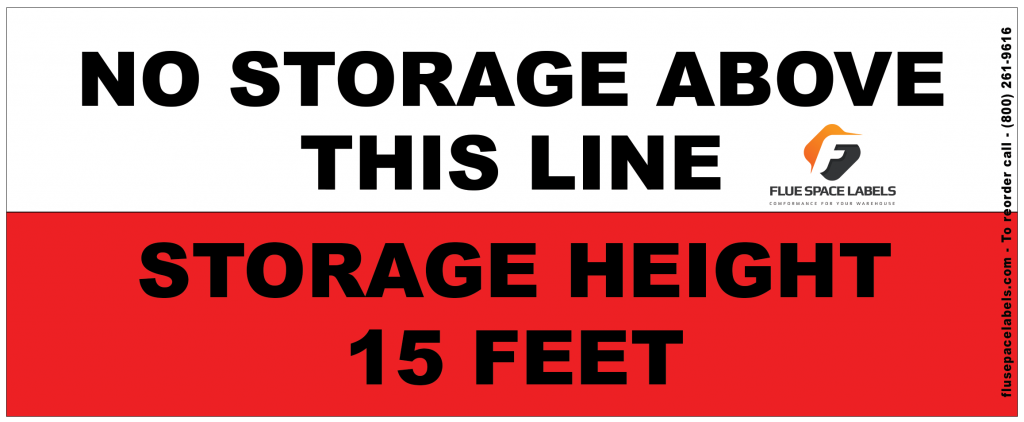 Flue Space Labels - warehouse conformance Flue Labels (Recommended)